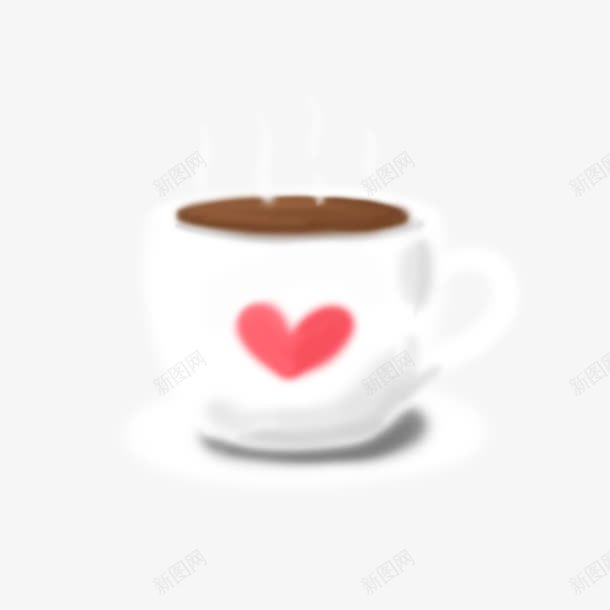 卡通咖啡杯心标志png免抠素材_新图网 https://ixintu.com 卡通 咖啡杯 标志