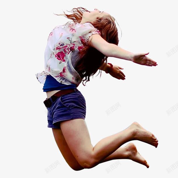 跳跃女子png免抠素材_新图网 https://ixintu.com 图片 女子 素材 跳跃