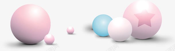 粉色蓝色装饰球图标png_新图网 https://ixintu.com 粉色 蓝色 装饰球