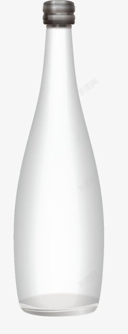 一个玻璃瓶手绘一个透明的玻璃瓶高清图片