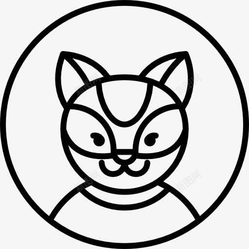 猫面具图标png_新图网 https://ixintu.com 万圣节 人头像 圆 狂欢节的用户