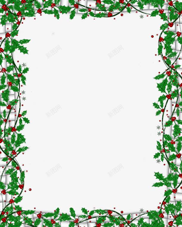 绿色圣诞节日装饰边框背景png免抠素材_新图网 https://ixintu.com 圣诞 绿色 背景 节日 装饰 边框