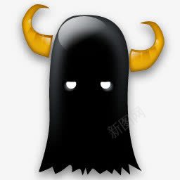 黑色面具可爱小怪物图标png_新图网 https://ixintu.com png 可爱 图标 怪物 面具 黑色