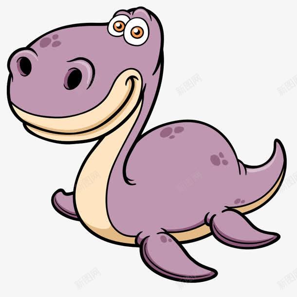 卡通手绘紫色恐龙png免抠素材_新图网 https://ixintu.com 卡通 手绘 紫色恐龙