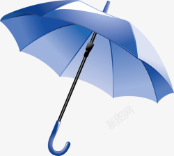 花伞蓝色伞片矢量图高清图片