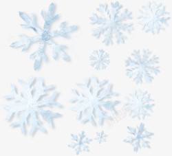 形状多变白色冬日多变形状雪花高清图片
