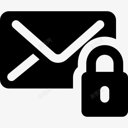 安全邮件图标png_新图网 https://ixintu.com 挂锁锁住 电子邮件 界面 邮件 锁