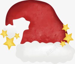 星星装饰圣诞帽素材