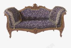 皇室尊贵座椅蓝色花纹法国皇室座椅高清图片