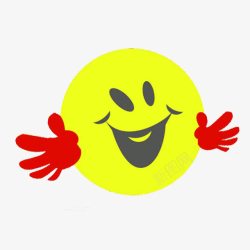 红本卡通窃喜表情图标高清图片