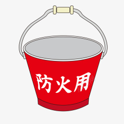 红色小桶防火用红色小水桶高清图片