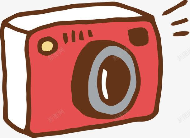 手绘相机png免抠素材_新图网 https://ixintu.com 创意 卡通 可爱 彩色图 手绘图 相机 简单