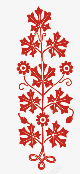 传统花纹样png免抠素材_新图网 https://ixintu.com 传统 传统纹样 红叶 红色 纹样 花 装饰 装饰素材