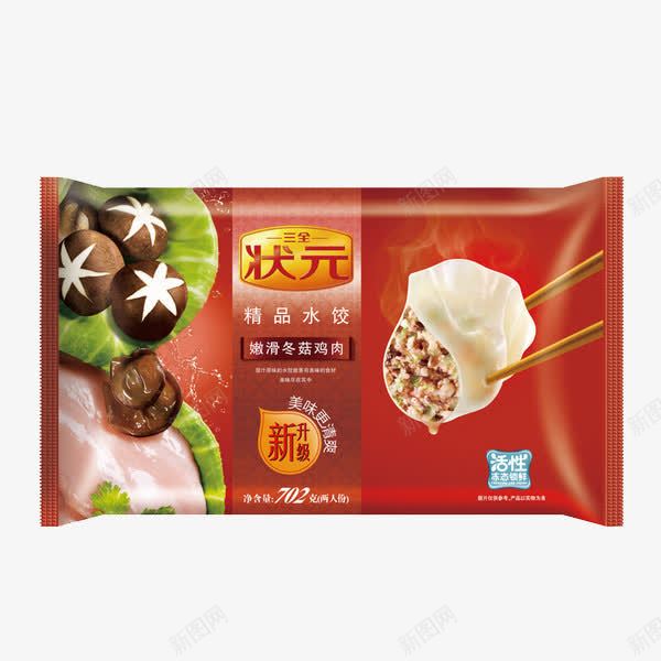 嫩滑冬菇鸡肉水饺png免抠素材_新图网 https://ixintu.com 三全食品 产品实物 冬菇水饺 水饺 鸡肉水饺