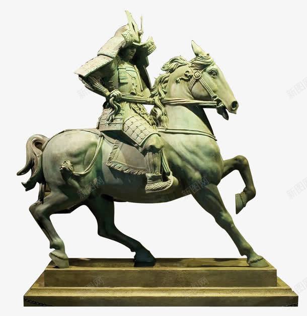 复古骑士雕塑png免抠素材_新图网 https://ixintu.com 复古 带底座 雕塑 骑士