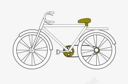 卡通自行车图纸素材
