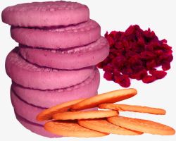 粗粮零食紫薯饼美食高清图片