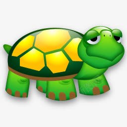 绿色可爱乌龟png免抠素材_新图网 https://ixintu.com 乌龟 可爱 绿色 金黄色乌龟