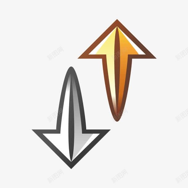 金色箭头png免抠素材_新图网 https://ixintu.com 指示 方形 箭头 素材