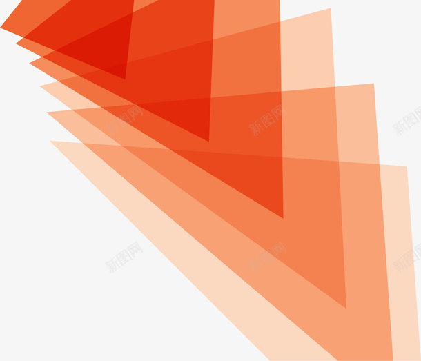 红色的层叠透明三角形插图矢量图eps免抠素材_新图网 https://ixintu.com 三角形 透明三角形 矢量图