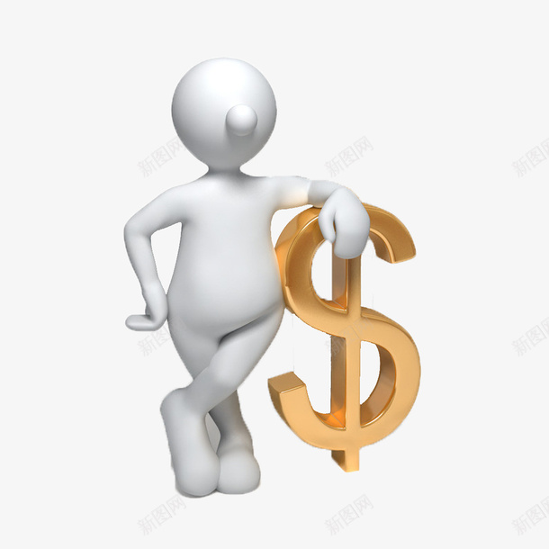 机器人和美金符号png免抠素材_新图网 https://ixintu.com 创意 机器人 符号 美金 美金符号