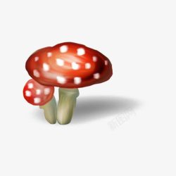 红蘑菇元素素材