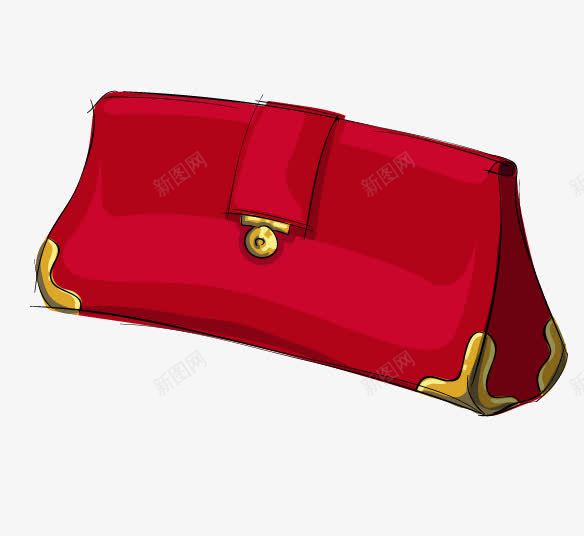 红色手提包png免抠素材_新图网 https://ixintu.com 包包 卡通 女包 手提包 红色