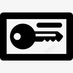 安全入口电子钥匙图标高清图片