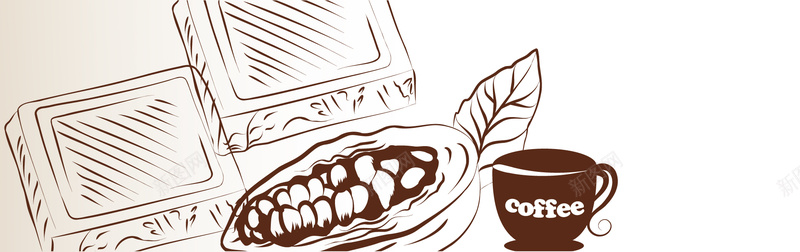 咖啡背景矢量图ai设计背景_新图网 https://ixintu.com 卡通 咖啡 咖啡杯 奶糖 手绘 海报banner 童趣 线描 矢量图