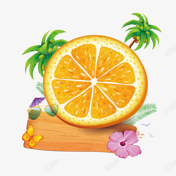 卡通橙子免费png免抠素材_新图网 https://ixintu.com PNG图片 免扣图片 免费 免费图片 卡通 橘子 橙子