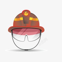 消防消防头盔矢量图素材