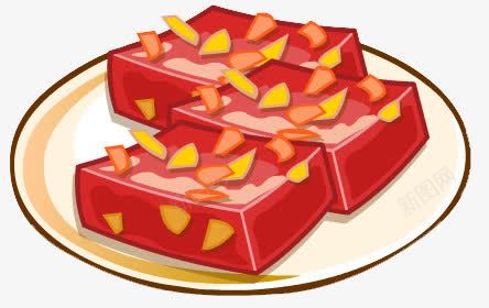 红色糕点手绘png免抠素材_新图网 https://ixintu.com 糕点 红色