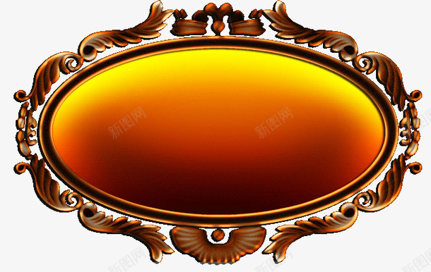 铜镜png免抠素材_新图网 https://ixintu.com 古典 欧式花纹 铜镜