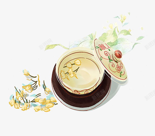 茉莉花茶下午茶午后茶png免抠素材_新图网 https://ixintu.com 下午茶 午后茶 茉莉 茉莉花 茉莉花茶 茶