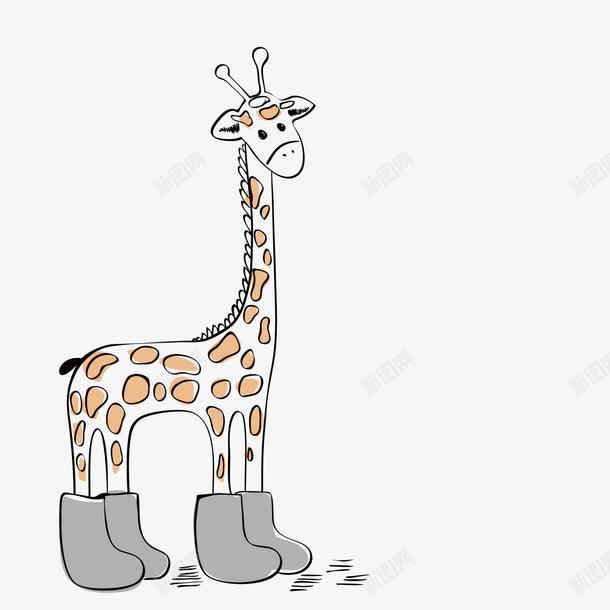 穿靴子的长颈鹿png免抠素材_新图网 https://ixintu.com png图形 动物 卡通 装饰 长颈鹿 靴子