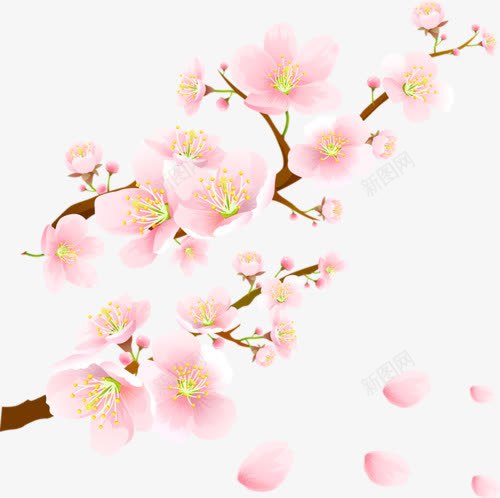 一棵桃花树png免抠素材_新图网 https://ixintu.com 实用 手绘 桃花树 粉色 装饰