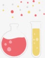 化学瓶png免抠素材_新图网 https://ixintu.com 刻度瓶 化学瓶 学习 教育 红色 黄色