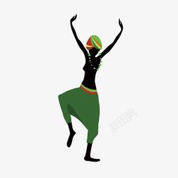 非洲黑人土著跳舞素材