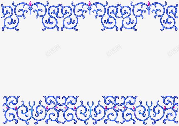 蓝色青花瓷图案png免抠素材_新图网 https://ixintu.com 纹理 蓝色的 装饰图案 青花瓷