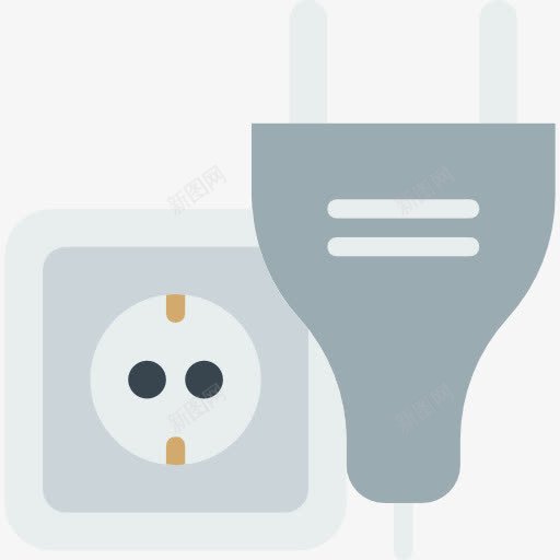 插座图标png_新图网 https://ixintu.com 工具和器具 技术 插件 插头 插座 电子 电气 连接