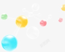 圆形气泡漂浮素材