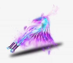 玄幻蓝色紫色光游戏道具刀素材