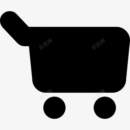 购物车的黑色轮廓圆变图标png_新图网 https://ixintu.com 商业 商务 圆润 形状 购物 购物车 轮廓 黑色