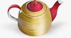手绘陶瓷茶壶素材