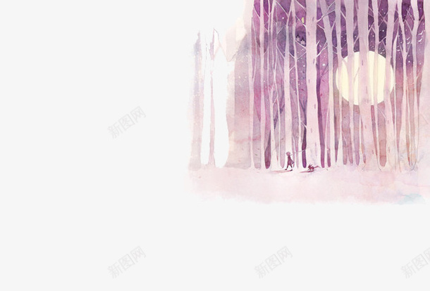 紫色梦幻树林png免抠素材_新图网 https://ixintu.com 小树林 树林 树林梦幻 梦幻 梦幻树林 紫色