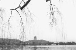 水墨西湖装饰素材
