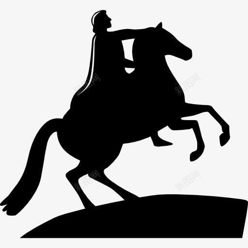 青铜骑士雕像图标png_新图网 https://ixintu.com 纪念碑 雕塑 马 骑