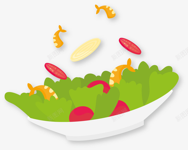 蔬菜沙拉绿色食物png免抠素材_新图网 https://ixintu.com 减肥餐 卡通 矢量图案 美食 蔬菜 蔬菜沙拉 餐饮