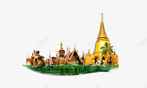 泰国png免抠素材_新图网 https://ixintu.com 建筑 旅游 泰国 泰国风情 泰姬陵