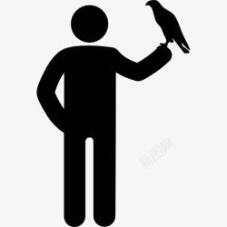 捕食的鹰Falconer图标高清图片
